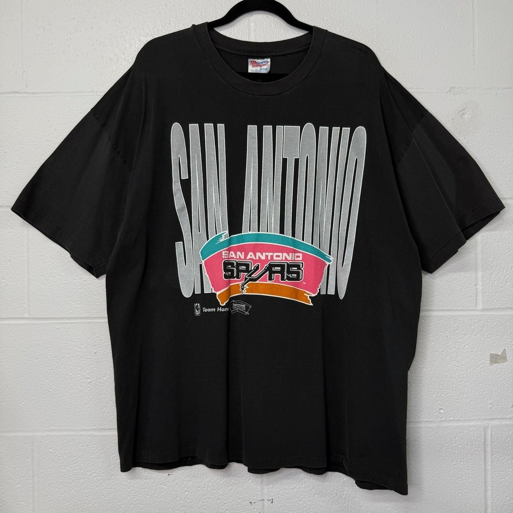 Vintage San Antonio Spurs T-shirt Mens 2XL NBA Basketball 90s Hanes USA Made